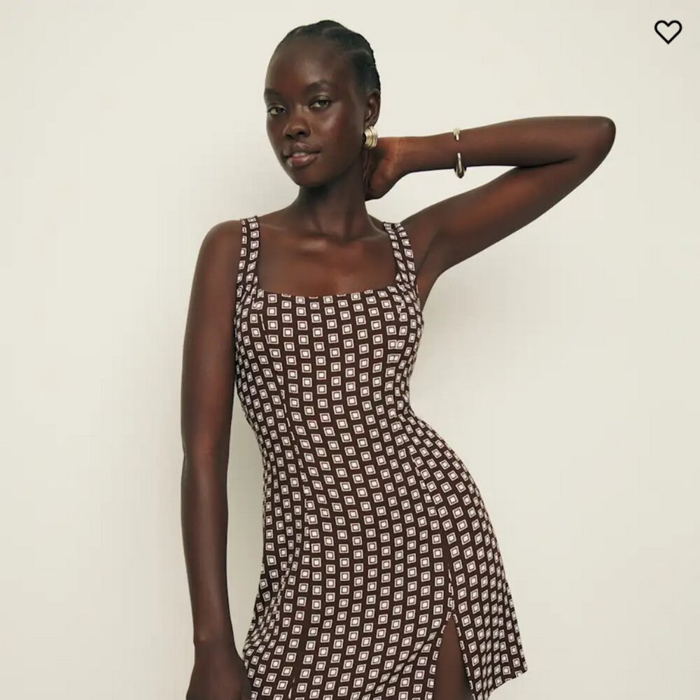 Reformation Noha Dress Brown - Size 6